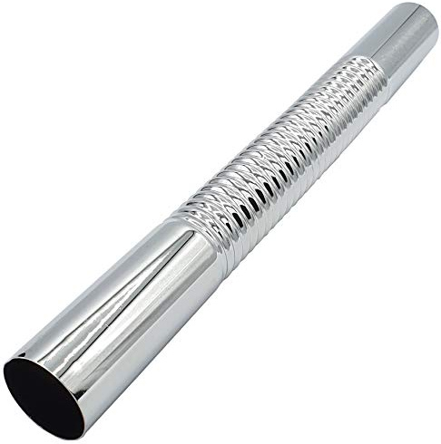 Straight Bendable Pipe 32mm Drain Waste Trap Chrome Replacement 300mm Long
