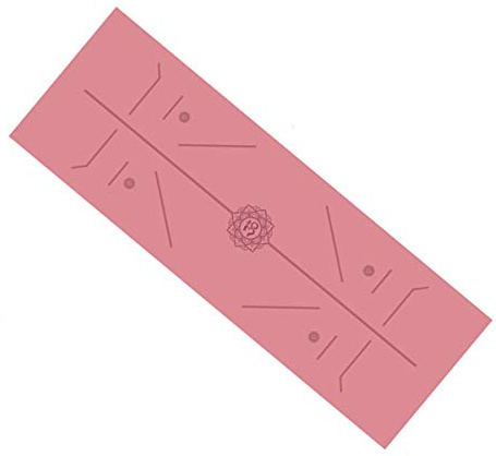 FANSU Serviette de Yoga avec Coins de Fixation Pliable Mat Tapis de Yoga Antidérapant et à Séchage Rapide Ultra-léger Voyage pour Le Yoga Chaud, Le Pilates et l'entraînement (185cm*63cm,Rose)