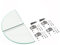 GeekDigg Glasregale Duschregale für die Innenseite, Bohrfreies Klebemontage Wandmontierte Badezimmer-Organizer-Regale mit Aluminium-Halterungen - 2er-Set