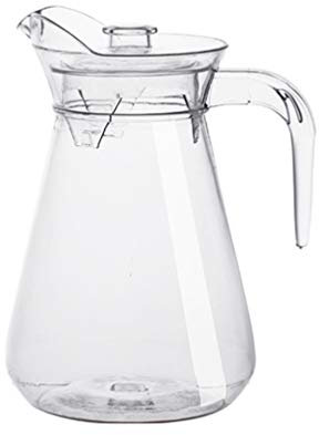 Cabilock Pichet Acrylique avec Couvercle Capacité Jus de Pichet Bouilloire Eau Froide 2L