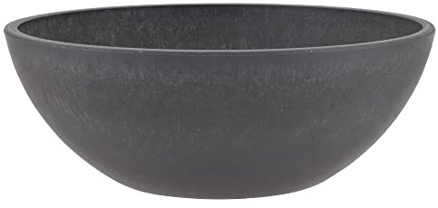 Arcadia Garden Products M25DC Pot de Fleurs en Plastique et Pierre Gris Anthracite foncé 25,4 cm