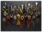 ARTLAND Wanddeko Leinwand Bilder Wandbild 120x90 cm Küchenbilder Gewürze Schiefer Kräuter Chili Essen Bunt U1UJ