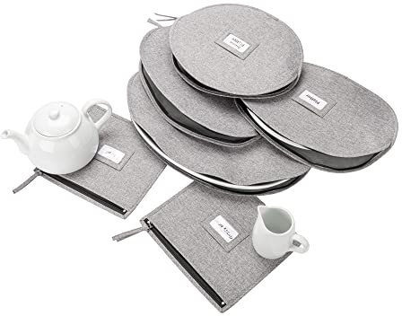 China Storage – Set mit 6 Koffern für feines Porzellan-Zubehör – für Sauciere, Schüsseln, kleine und große Teller