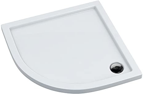 Sellon24® Acryl Duschtasse Duschwanne superflach zum direkten Aufkleben Bad Dusche 5cm hoch (80x80x5 R55)