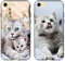 Tveinan Hülle für iPhone SE 2022/8/7/ iPhone SE 2020 Handyhülle, 2 Pack Weiche Silikon Schwarz Schutzhülle für iPhone 8, Slim TPU Bumper Stoßfest Case, Süß Muster Silikonhülle Cover - Süße Katze