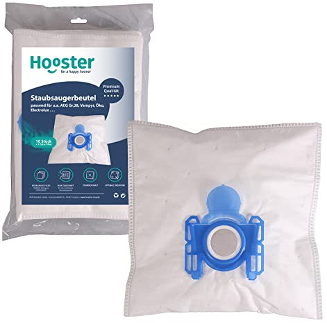 Hooster 10 Stück Staubsaugerbeutel für AEG CE 2000 / CE Power24 - Größe 28 - Vampyr CE Serie/AS 26 | Material Vlies 5-lagig - 10er Packung inkl. Mikrofilter