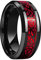 PAMTIER Rot Keltisches Titan Hartmetall Ring 8mm Herren Hochzeitsband Poliert Komfort Passform Größe 62 (19.7)