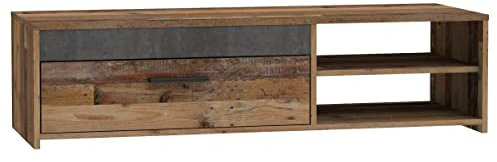 Newroom TV Lowboard Old Wood Vintage TV Schrank Modern - 120x31,8x42,1 cm (BxHxT) - Fernsehtisch TV Board Rack - [Zorka.Two] Wohnzimmer Wohnstube Büro