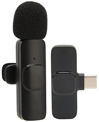Wireless Lavalier Microphone, K9 Type C Noise Cancellation Wireless Lavalier Mic Plug and Play for Live Show for Vlog Short Video(K9 Type C)