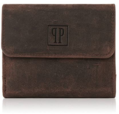 Geldbörse Damen Leder klein Vintage Paolo Peruzzi T-11 braun