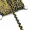 Yalulu 13 Yards Wellen Glänzendes Pailletten Stoff Ribbon Applique Trim Spitzenband Paillettenband Glitzer Borte aus Dekoband Zierband DIY Nähen Bastelprojekte (Schwarz-Gold)