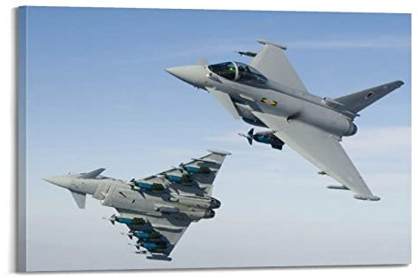 ZONDER Kampfflugzeug-Poster RAF No Squadron TyphoonPoster Dekorative Malerei Leinwand Wand und Kunstbild Druck Moderne Familie Schlafzimmer Dekor 40 x 60 cm