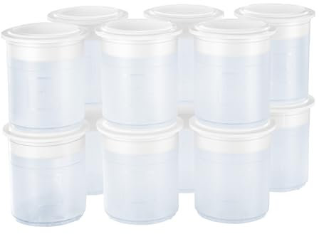 Generisch 12er-Set PacoJet Kunststoff Pacossierbecher mit Deckel