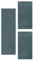Carpetsale24 Bettumrandung Schlafzimmer 3 teilig Shaggy Hochflor Teppich Blau Bettvorleger Schlafzimmer Bettset: 2 St. 60x110 cm | 1 St. 80x250 cm - Teppich Läufer Set Einfarbig Design