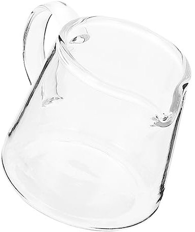 MAGICLULU Milk Jug Coffee Mug Espresso Ground Chopping Board Rack Clear Coffee Cup Espresso Coffee Cups Milk Pitcher Cup Milk Dispenser for Fridge Pouring Sauce Cup Square Glass