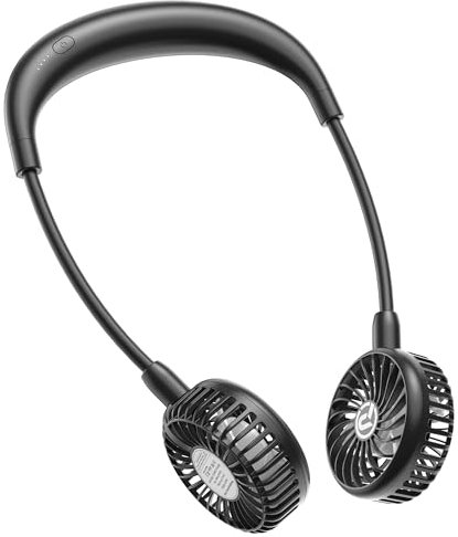 PANERGY HF340 Portable Rechargeable Neck Fan - Black