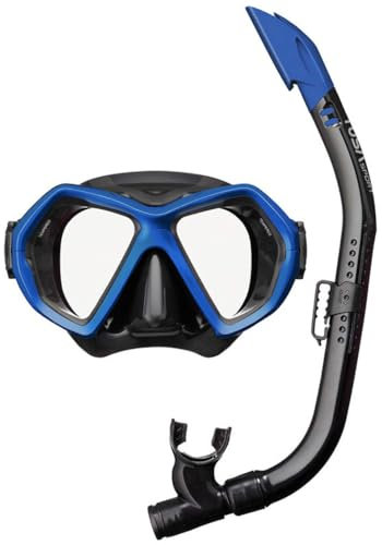 TUSA SPORT UC0106 Schnorcheln Maske und Schnorchel Set Erwachsene - Schwarz/Blau