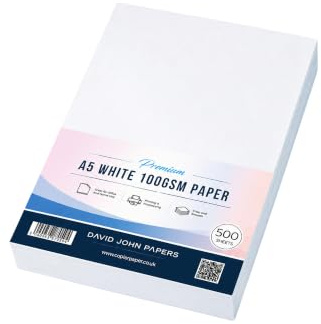 DJP Vitt kvalitetsskrivpapper, A5, 100 g/m², 500 ark