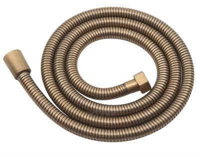 Duschschlauch 1,5m / 2m Antike goldene schwarze Black-Duschschlauch, Dusche-Pfeife Brauseschlauch (Color : Antique color, Größe : 200cm)