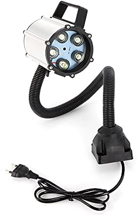 Maschinenlampe, Drehmaschine Lampe,Led 5w Schwanenhals,Licht Mit Wasserdichter Lampenkopf 360° Gerichteter Schlauch Tragegriff Drehmaschine Lampe FüR Workshop Labor (Befestigen Sie den Sockel)