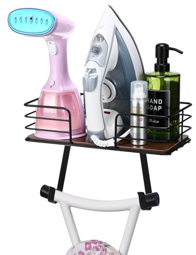 Ironing Board Holder Wall Mount-TORZCT Laundry Room Hanging Iron and Ironing Board Hanger Storage Laundry Room Decor and Organization Fit Most Ironing Boards leg's(Included T&V Shaped)-Black