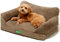 MEWOOFUN Katzen Sofa Katzenbett für Wohnungskatzen, Niedlich Kätzchen Bett Haustiersofa mit abnehmbarem, waschbarem Bezug und Rutschfester Unterseite für kleine Hunde (Braun, M)