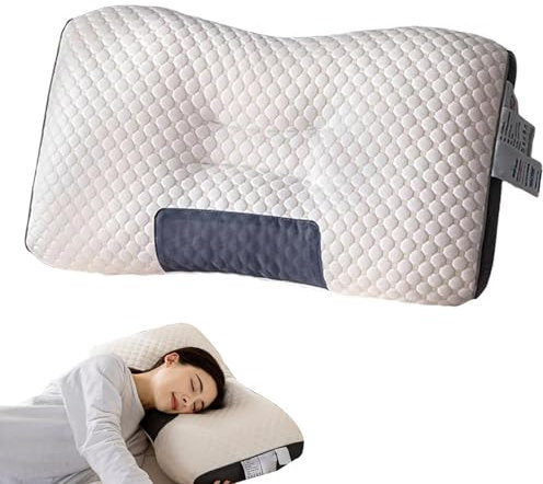 Outfany Cozy Cloud Pillow, Restiva Pillow, Libiyi Pillow, Orthopädisches Kissen, Memory Foam Kissen Ergonomisches Nackenkissen Kopfkissen, Seitenschläferkissen für Seiten Rücken Bauchschläfer (800G)