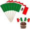 YXHZVON 200 banderas de cóctel con bandera de México, palillos de dientes, minibanderas para cupcakes, decoración de fiestas, comida, frutas, sándwich, fiesta, pub