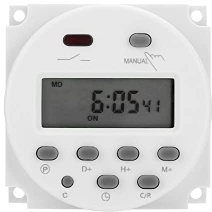 Interruptor Temporizador CN101A, DC 12V 16A 50-60hz Mini Interruptor de relé Temporizador Programable de Potencia LCD Digital