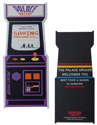 Cinereplicas Stranger Things Arcade-Lesezeichen aus Metall, 10 x 4,5 cm, offizielle Lizenz