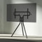 Soporte de suelo universal para televisores de 49 y 70 pulgadas, soporte vertical de esquina con gestión de cables, soporta hasta 40 kg, ideal para dormitorio y sala de estar (negro)