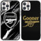 Yimctoie 2 Pack Black Phone Case for iPhone 11 Case 6,1,Cartoon Arsenal Football Club Pattern Cool Design Cover Soft Silicone TPU Shockproof Bumper Protective Matte Shell for Boys,Design
