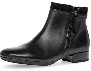 Gabor Damen Chelsea Boots, Frauen Stiefeletten,Komfortable Mehrweite (H),uebergangsschuhe,uebergangsstiefel,schwarz (Flausch),40 EU / 6.5 UK