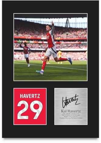HWC Trading Kai Havertz Geschenke Gedrucktes Signiertes Autogramm Foto für Fußball Anhänger and Fans - A4 Porträt