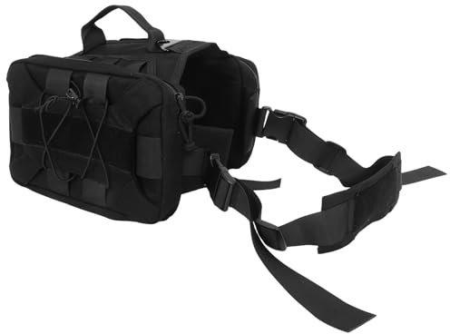 Levemolo Hundesatteltasche für Reisen mit Seitentaschen Leichtem Nylonmaterial und Verstellbarem Gurt für Große Hunde zum Wandern Jagen oder Training