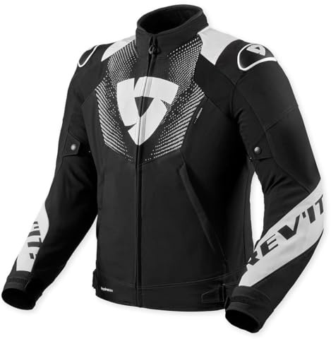 REV'IT! Revit Hyperspeed 3 H2O wasserdichte Motorrad Textiljacke, schwarz/weiß, M
