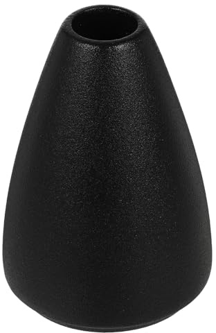 UPKOCH Jarrón de Cerámica Negro Zen para Flores Secas y Pequeñas Plantas, Diseño Minimalista y Simple para Decoración Interior del Hogar