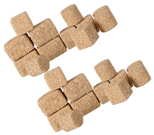 PATKAW 24pcs Miniature Bales of Straw for DIY Craft with Realistic Design, Safe Wood Material Small Haystack Models for Micro Landscape Decoration and Dollhouse Accessories
