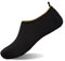 HMIYA Badeschuhe Strandschuhe Wasserschuhe Aquaschuhe Schwimmschuhe Surfschuhe Barfuß Schuhe für Damen Herren(Gold Schwarz,40-41 EU)