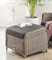 Beauty.Scouts Fußhocker Sally Rattan Vintage grau Polyrattan inkl. Polster anthrazit Gartenhocker Sitzhocker wetterfest BHT 68x54x39 cm