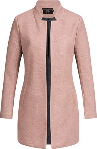 ONLY NOS onlSOHO Coatigan Noos TLR Manteau, Rose (Mocha Mousse Detail:Melange), 38 (Taille Fabricant: Small) Femme