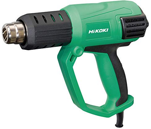 HiKOKI Pistolet à Air Chaud - 2000 W, 50-650° C - Réglage de Température Continu, Écran LCD, Protection Contre la Surchauffe, Poignée Ergonomique - Incl. Ensemble de Buses & Coffret en Plastique