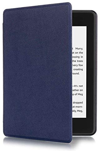 Kepuch Custer Coque pour Kindle Paperwhite 4 2018 10th,PU-Cuir Étui Housse pour Kindle Paperwhite 4 2018 10th - Bleu