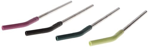 Klean Kanteen Cannuccia, confezione da 4 pezzi, in acciaio inox con punte in silicone sicure e rimovibili, diametro 8 mm, multicolore, taglia unica (1005789)