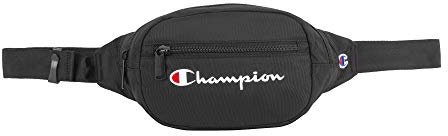 Champion Unisex-Erwachsene Frequency Waist Pack Gürteltasche, Schwarz-weißes Logo, Einheitsgröße