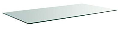 Meubletmoi Plateau rectangulaire 120x40 en Verre trempé Transparent - Dessus de Table résistant - pour Console