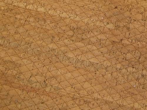 Gesteppter Korkstoff, Braun, Meterware