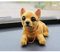 Bolwins C14DS Wackelhund Auto-Dekoration – Wackeldackel Armaturenbrett Dekoration für Auto und Büro, Hunde-Figur für Innenraum, Mit Halskette