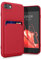 kwmobile Handyhülle kompatibel mit Apple iPhone SE (2022) / iPhone SE (2020) / iPhone 8 / iPhone 7 Hülle - Handy Cover mit Fach für Karten - in Rot