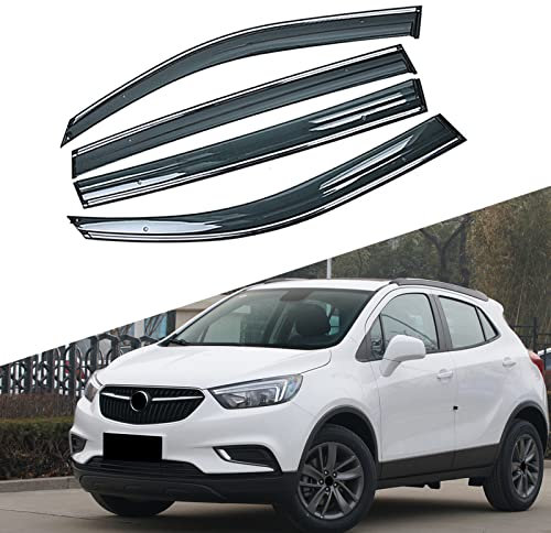 Lyqfff Für Buick Encore, Für Opel Mokka/Holden Trax 2013-2018, Autofenster Sun Rain Shade Visors Schild Shelter Protector Cover Frame Sticker